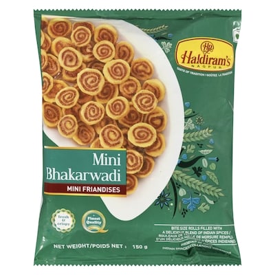 Haldiram’s Casse-croûte Bhakarwadi 150 g, 1,33 $/100g