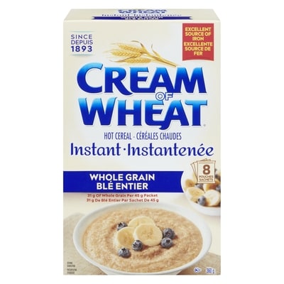 Cream of Wheat Crème de blé instantanée à grains entiers 360 g, 1,28 $/100g
