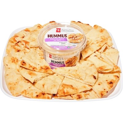 Garlic Hummus and Nann Bread Tray
