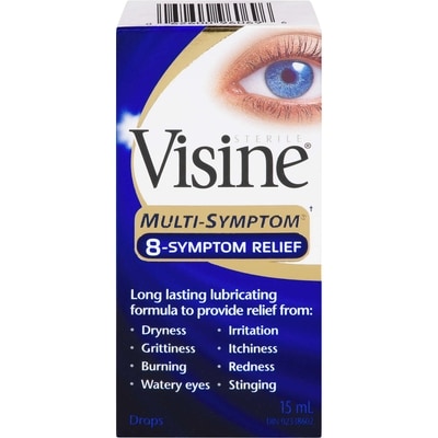 Visine Multi-Symptom Drops for Irritated Eyes 15 ml, $76.60/100ml