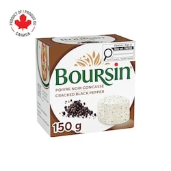 Boursin Crackled Black Pepper Spreadable Cheese 150 g, $5.53/100g