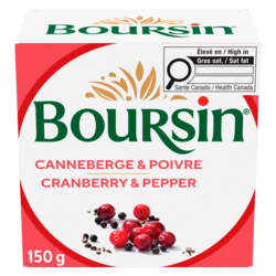 Boursin Canneberges et poivre 150 g, 5,33 $/100g