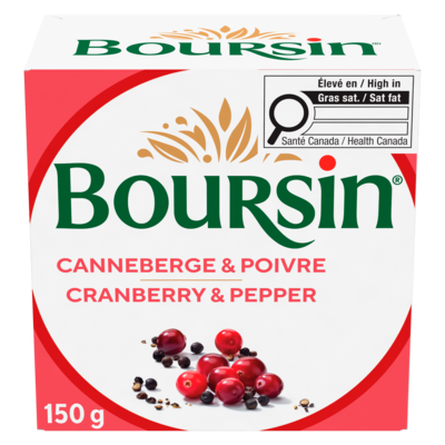 Boursin Canneberges et poivre 150 g, 5,33 $/100g