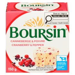Boursin Canneberges et poivre 150 g, 4,67 $/100g