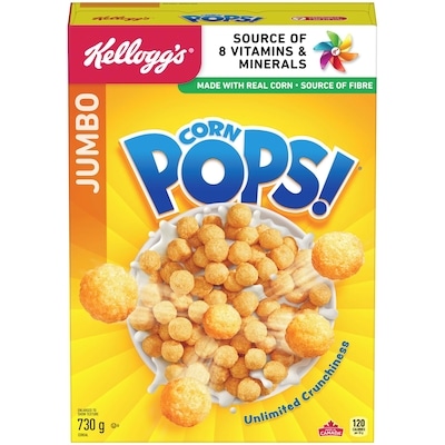 Kelloggs Corn Pops Cereal, Jumbo Size 730 g, $1.44/100g