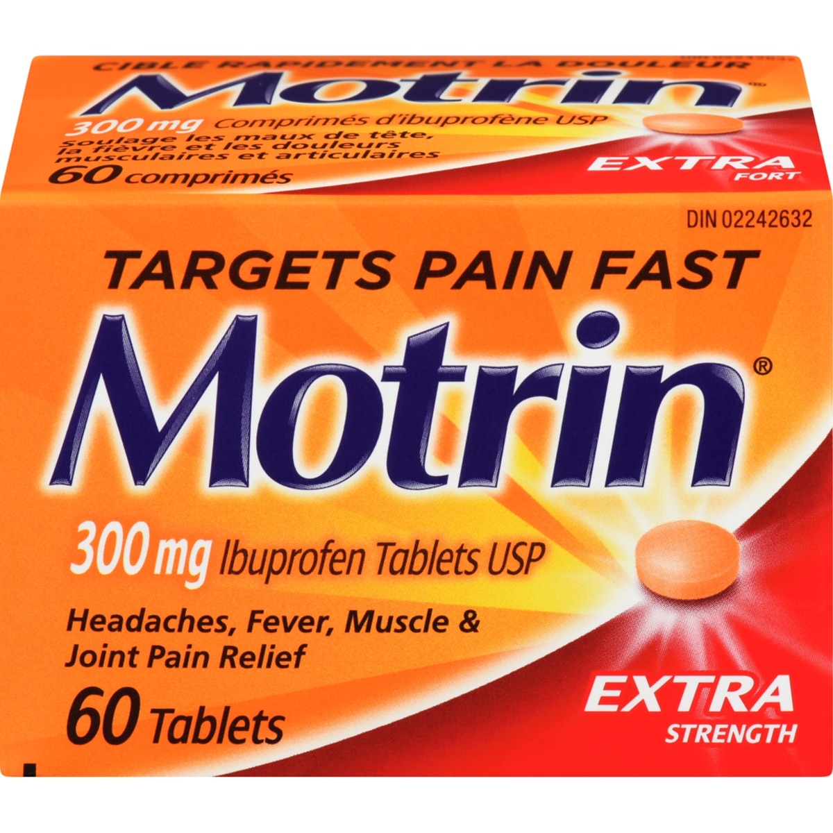 Motrin IB 300 Mg Tablets 60 ea, $0.25/1ea