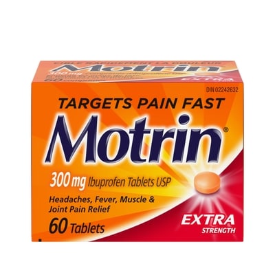Motrin Extra Strength Pain Relief Ibuprofen 300mg, Tablets 60 ea, $0.27/1ea