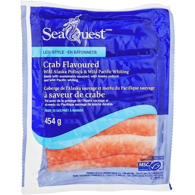 Seaquest Leg-Style Crab Flavoured Wild Alaska Pollock and Wild Pacific Whiting 454 g, $1.54/100g
