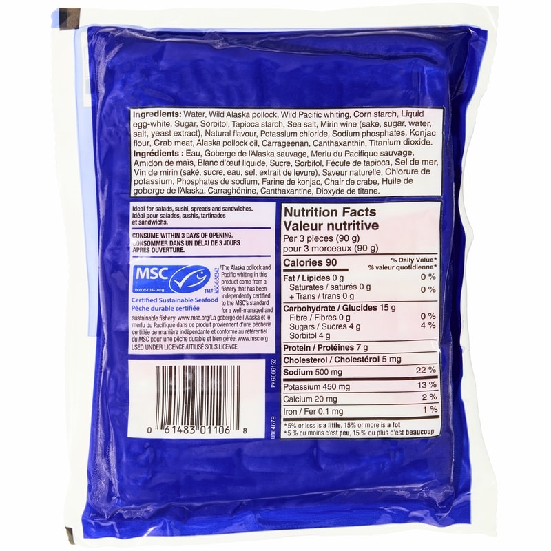 Leg-Style Crab Flavoured Wild Alaska Pollock and Wild Pacific Whiting