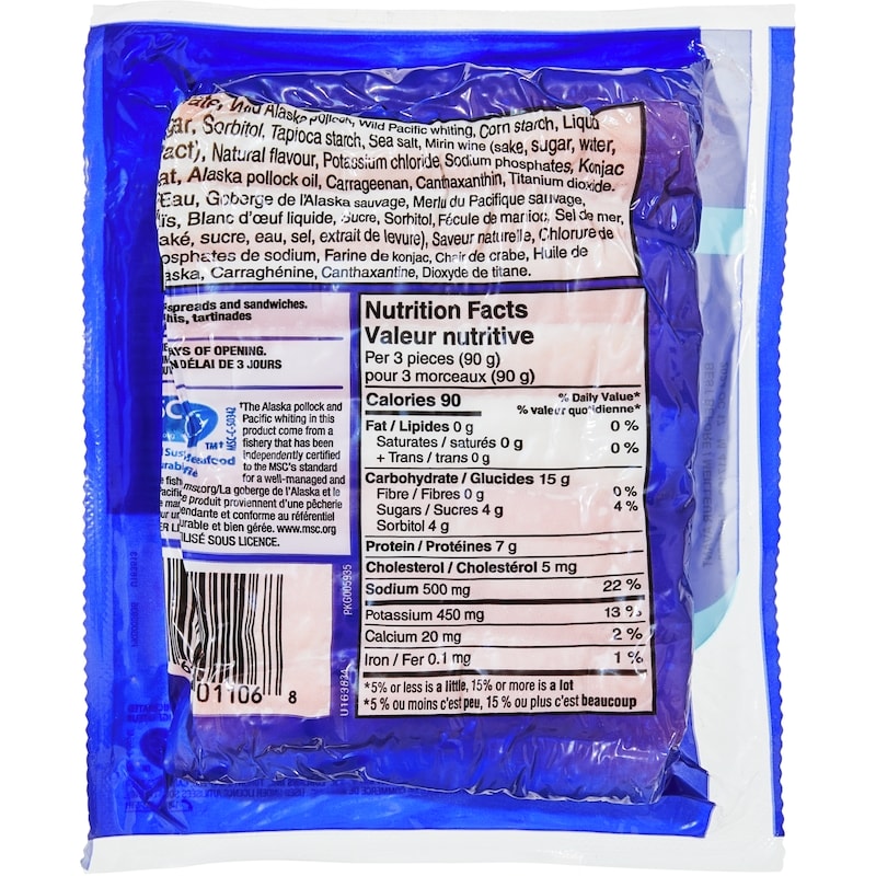 Leg-Style Crab Flavoured Wild Alaska Pollock and Wild Pacific Whiting