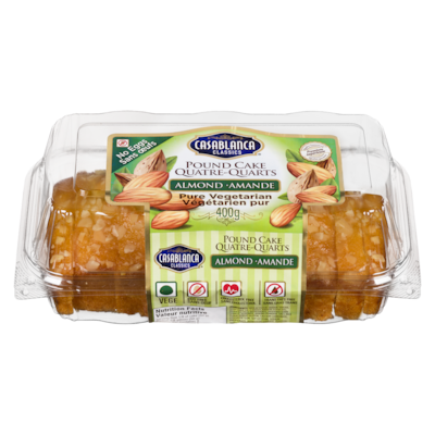 Gelda Casablanca Pound Cake, Almond 400 g, $1.00/100g