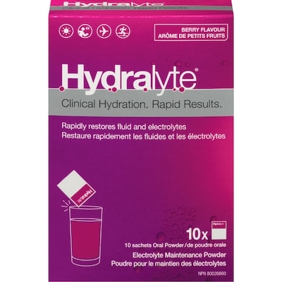 Hydralyte Electrolyte Maintenance Powder, Oral Hydration 10 ea, $1.57/1ea