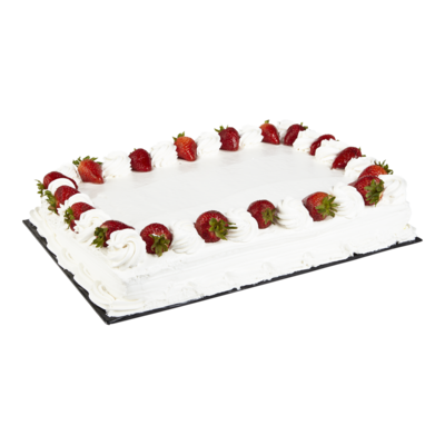 null Half Slab Strawberry Short Cake (Minimum 48 Hours Notice Required) 2.4 kg, $2.12/100g