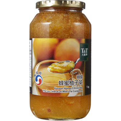 T&T Korean Honey Citron Tea 1 l, $0.80/100ml