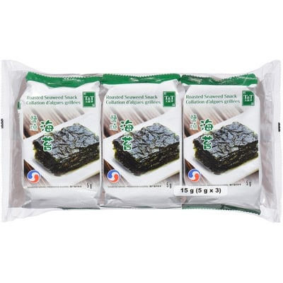 T&T Korean Roasted Seaweed Laver 15 g, $13.27/100g