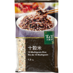 T&T 10 Multigrain Rice 1.5 kg, $0.73/100g