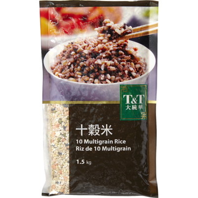 T&T 10 Multigrain Rice 1.5 kg, $0.73/100g