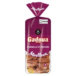 Gadoua Pain raisins et cannelle tranché épais Moelleux 675 g, 0,59 $/100g