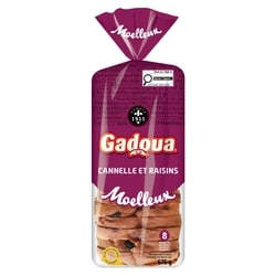 Gadoua Pain raisins et cannelle tranché épais Moelleux 675 g, 0,71 $/100g