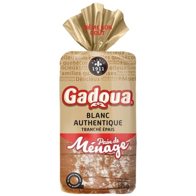 Gadoua Pain de ménage blanc authentique tranché épais 675 g, 0,71 $/100g