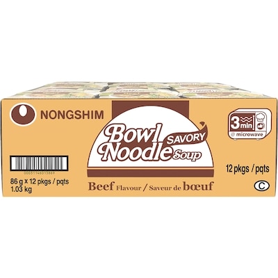 Bowl Noodle Soup, Beef Flavour
