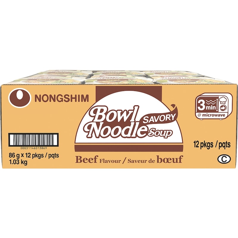 Bowl Noodle Soup, Beef Flavour