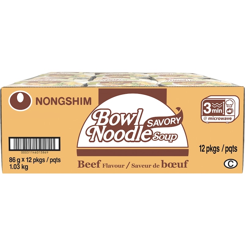 Bowl Noodle Soup, Beef Flavour
