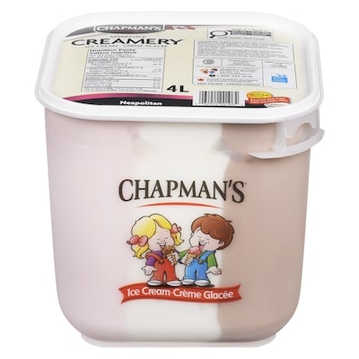 Chapmans Markdale Creamery Neapolitan Ice Cream 4 l, $0.24/100ml
