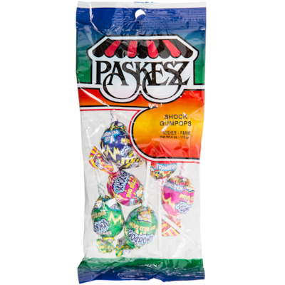 Paskesz Bonbons Shock Pops exta surs 107 g, 3,28 $/100g