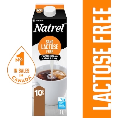 Natrel 10% Lactose Free Coffee Cream (1L) 1 l, $0.59/100ml