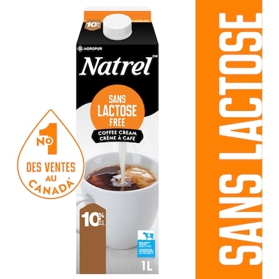 Natrel Crème à café sans lactose 10% (1L) 1 l, 0,60 $/100ml