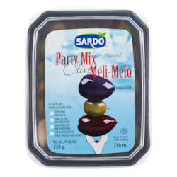 Sardo Olives Méli-Mélo 250 ml, 2,80 $/100ml