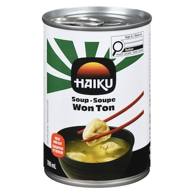 Haiko Soupe won-ton 398 ml, 1,25 $/100ml