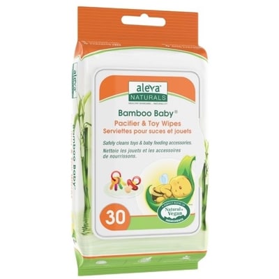 Aleva Naturals Bamboo Baby Pacifier & Toy Wipes 30 ea, $0.17/1ea