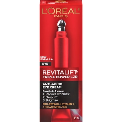 L'Oreal Paris Anti-Aging Eye Cream, with Retinol 15 ml, $286.60/100ml