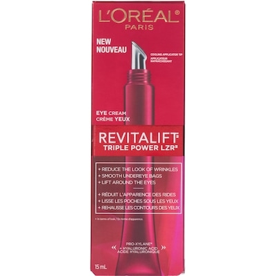 L’Oréal Crème anti-âge pour les yeux, avec rétinol 15 ml, 286,60 $/100ml