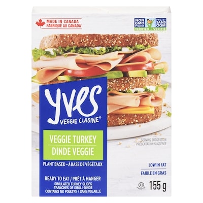 Yves Tranches de dinde sans viande 155 g, 3,54 $/100g