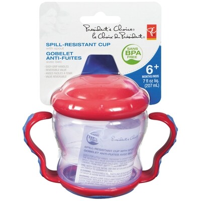 President's Choice Spill-Resistant Cup With Spout, 6+ Months 1 ea, $7.99/1ea