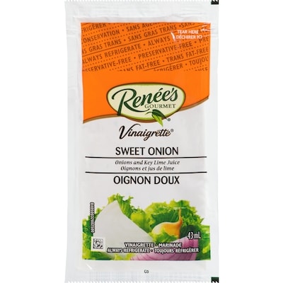 Renée’s Gourmet Vinaigrette à l’oignon doux en sachet 42 g, 1,17 $/100g