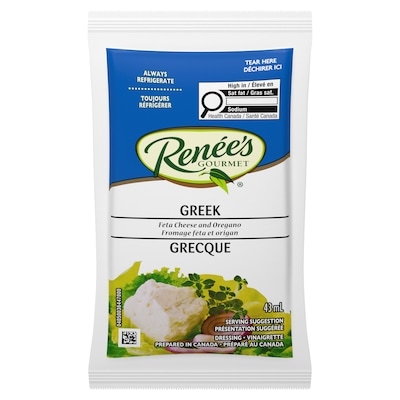 Renée’s Gourmet Vinaigrette Grecque avec féta 42 g, 1,43 $/100g