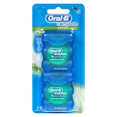 Oral-B Paquet Jumele Complete Satin Floss, 50m 2x1.0 ea