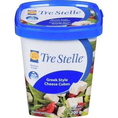 Tre Stelle Feta, Cubes 200 g, $3.00/100g