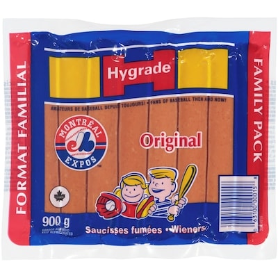 Hygrade Original Wieners, Family Pack 900 g, $1.61/100g