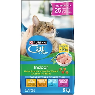 Purina Cat Chow Indoor Real Chicken, Dry Cat Food 8 kg, $0.36/100g