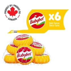Babybel Swiss Taste Cheese Snacks 6P 120 g, $5.24/100g