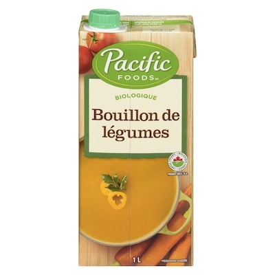 Pacific Bouillon de légumes Biologique 1 l, 0,65 $/100ml