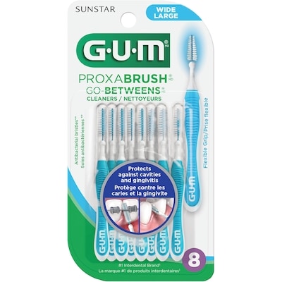 GUM Brossette interdentaire PROXABRUSHᴹᴰ, larges 8 ea, 0,94 $/1ch