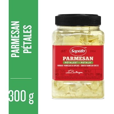 Saputo Fromage Parmesan en pétales 300 g, 4,50 $/100g