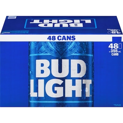 Bud Light 48 Can (ID required at pick-up) 48x355.0 ml, $0.40/100ml