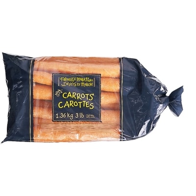 Farmer's Market Carrots, 3 lb Bag 1.362 kg, $0.26/100g